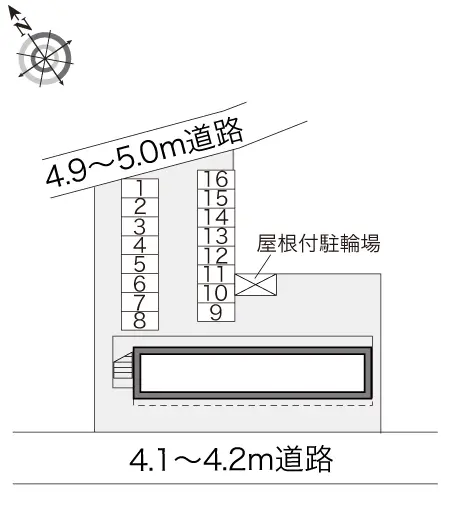 ★手数料０円★一関市山目字前田　月極駐車場（LP）